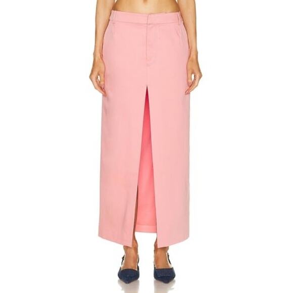 SIR. THE LABEL woven midi skirt GIACOMO SPLIT SKIRT IN PINK size 3 / us L - Picture 2 of 15